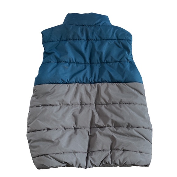 Puma Colorblock Puffer Vest Blue Gray Size XS (5-6) - Picture 2 of 7